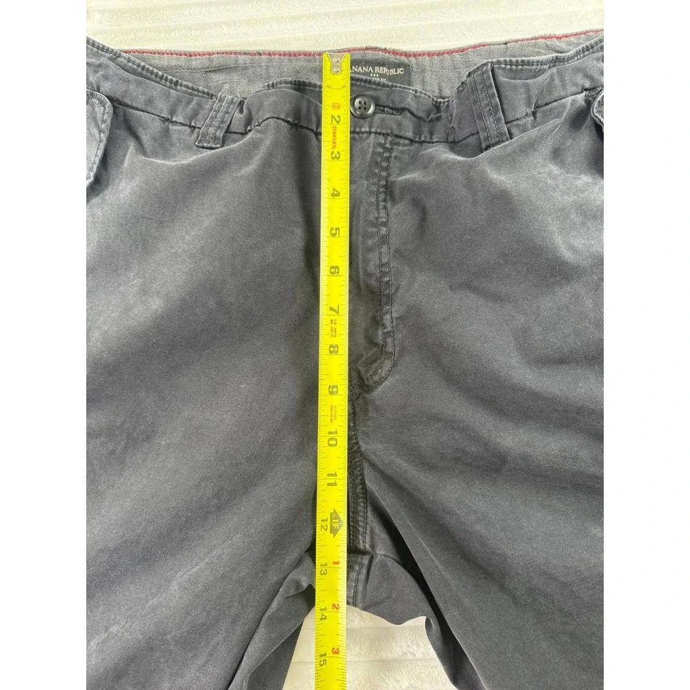 Banana Republic Mens 38x34 Tapered Surplus Cargo Pants Black Stretch